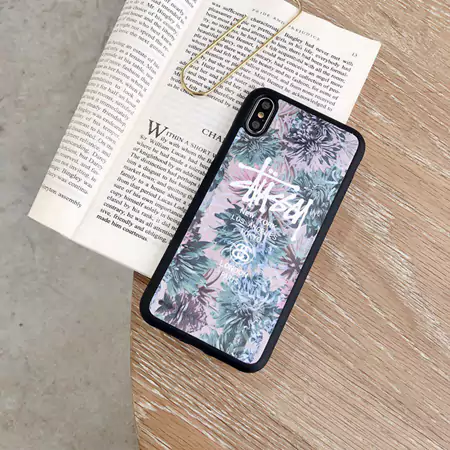 ステューシー Galaxy S10 PLUSケース 花柄