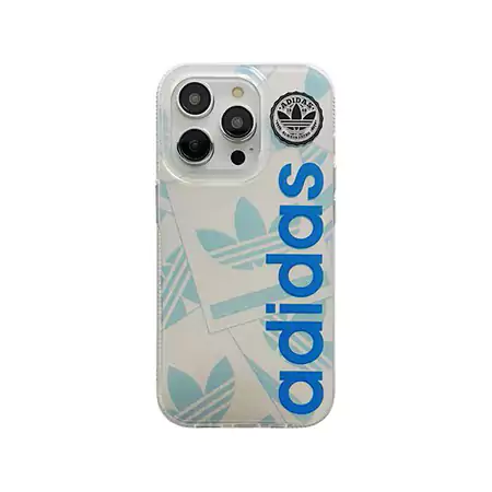 半透明 アイフォーン14 Adidas 保護ケース