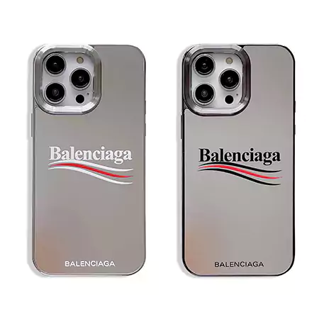 バレンシアガ iphone16/15 ケース ストリート iphone ケース 人気 電気メッキ ブランド balenciaga アイフォン15/14ケース ホットスタンプ（シルバー ）