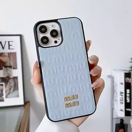 ロゴ付きMiumiuカバーiphone13Pro13