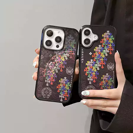 クロームハーツiphone16proケース ピンク