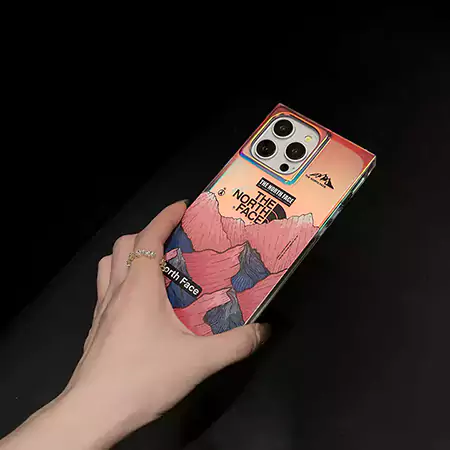 ノースフェイス iphone16 proケース スクエア型