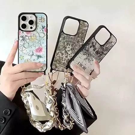 Christian Dior iphone16 proケース チェーン付き