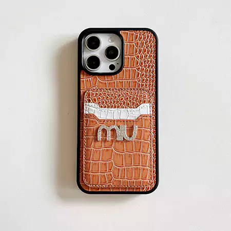 ミュウミュウ galaxy s24 s23 s22ケースワニ柄