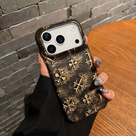 chrome hearts iphone17 pro maxケース 皮製