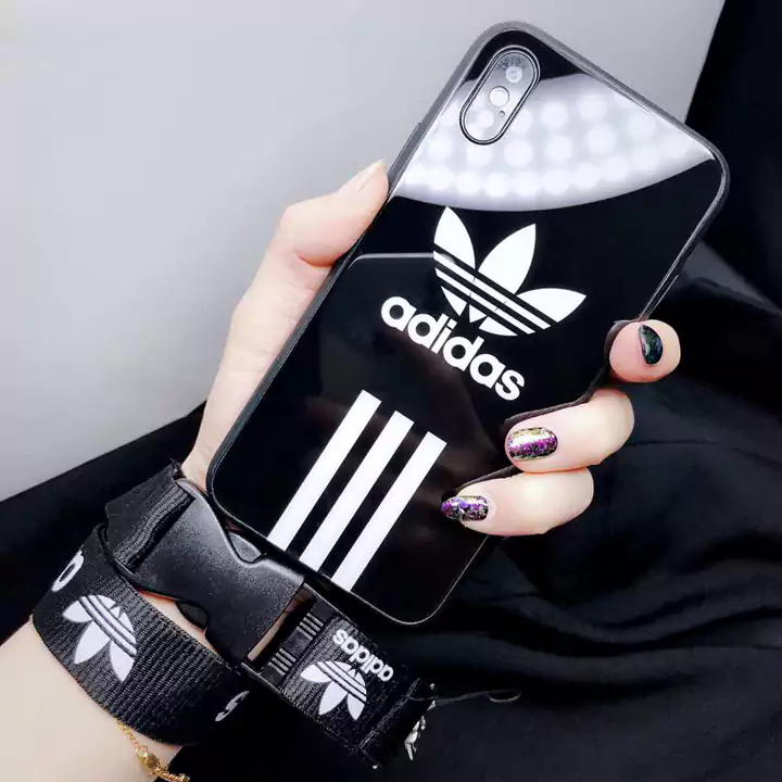 背面ガラス Adidasカバー iphone8