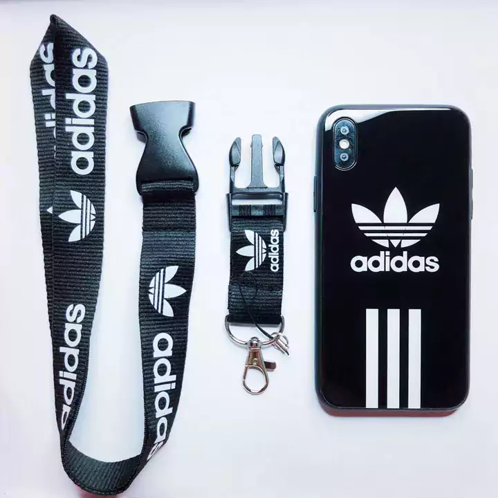 アディダス iPhone XSX ケース 背面ガラス
