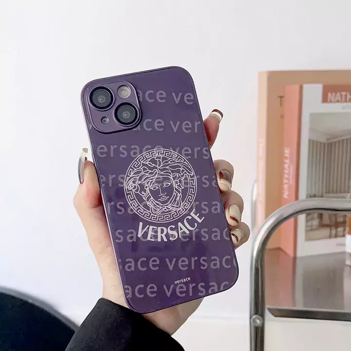 versace アイフォーン13Promax13背面ガラススマホケース