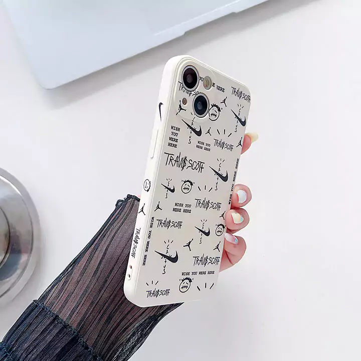 ナイキiphone16/16proブランドスマホケースシリコ薄型 白黒 ブランドロゴSC23080901