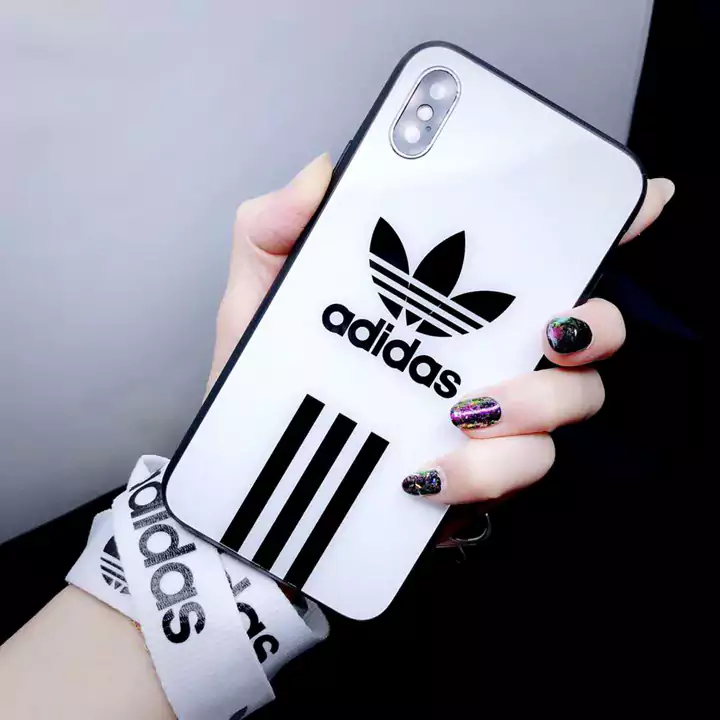 背面ガラス Adidasカバー iphone8