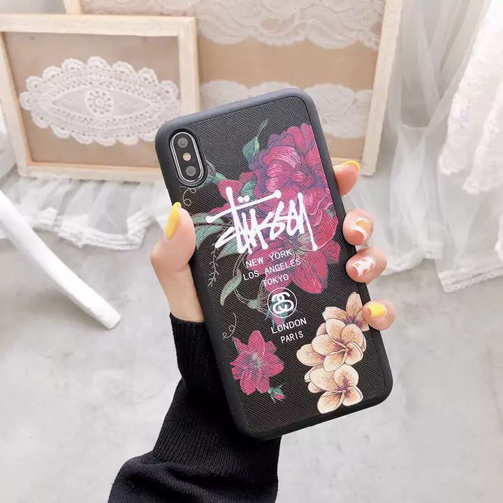 ステューシー Galaxy S10 PLUSケース 花柄