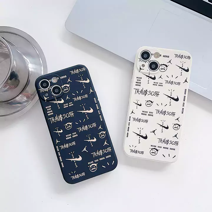 ナイキiphone16/16proブランドスマホケースシリコ薄型 白黒 ブランドロゴSC23080901