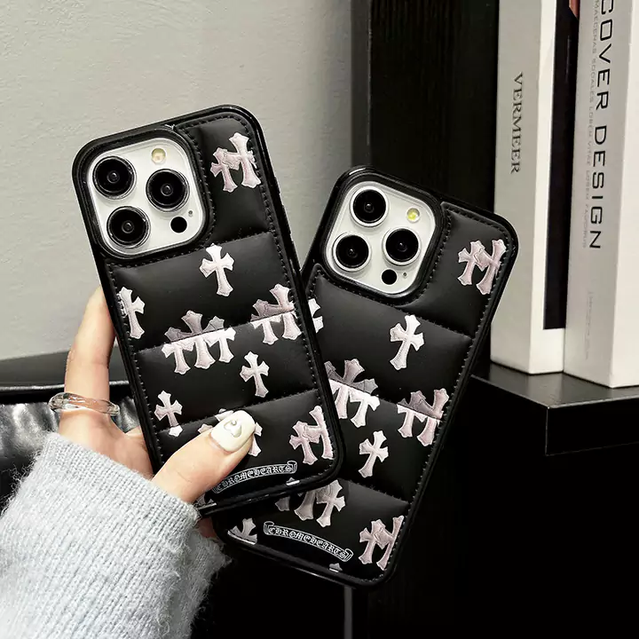 クロームハーツgalaxy s24 s23 s22スマホカバー ブラック