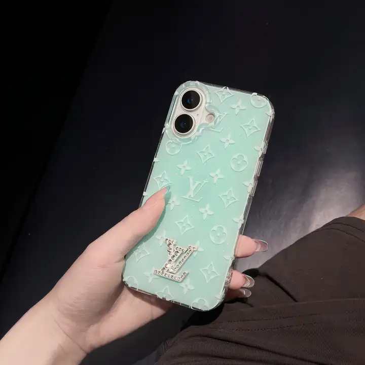 ラインストーン ロゴ iPhone ケース